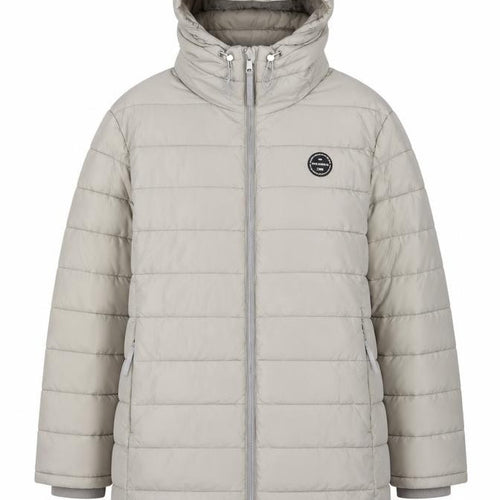Felix Bühler Women Grey Hooded Puffer Jacket Size XL Nylon
