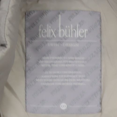 Felix Bühler Women Grey Hooded Puffer Jacket Size XL Nylon