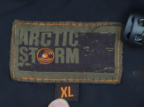 Arctic Storm Men's Black XL Hooded Waterproof Puffer Jacket