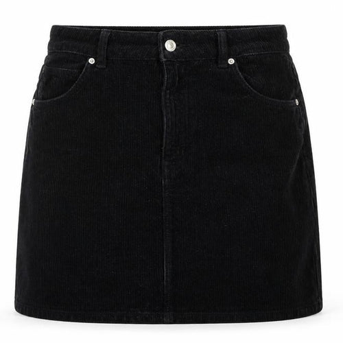 Topshop Women’s Black Corduroy Short Skirt UK 12 Tall