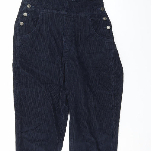 Fat Face Women Blue Corduroy Dungaree Jumpsuit UK 12 Regular Casual