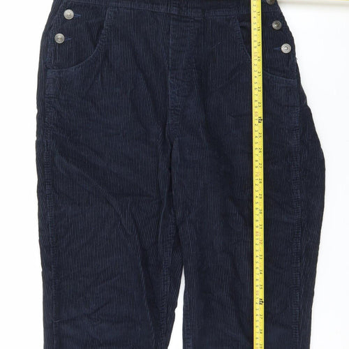 Fat Face Women Blue Corduroy Dungaree Jumpsuit UK 12 Regular Casual