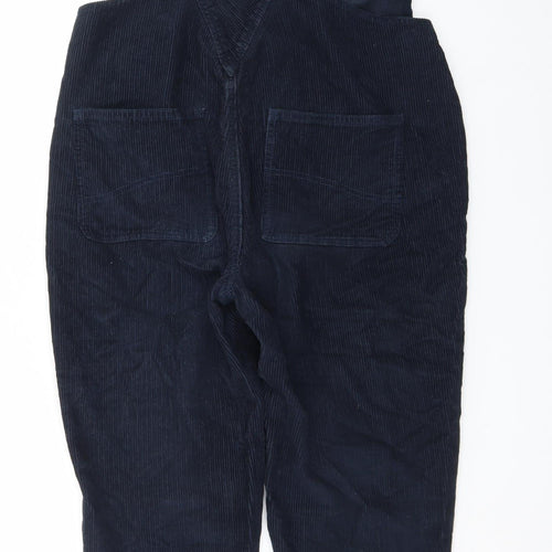 Fat Face Women Blue Corduroy Dungaree Jumpsuit UK 12 Regular Casual