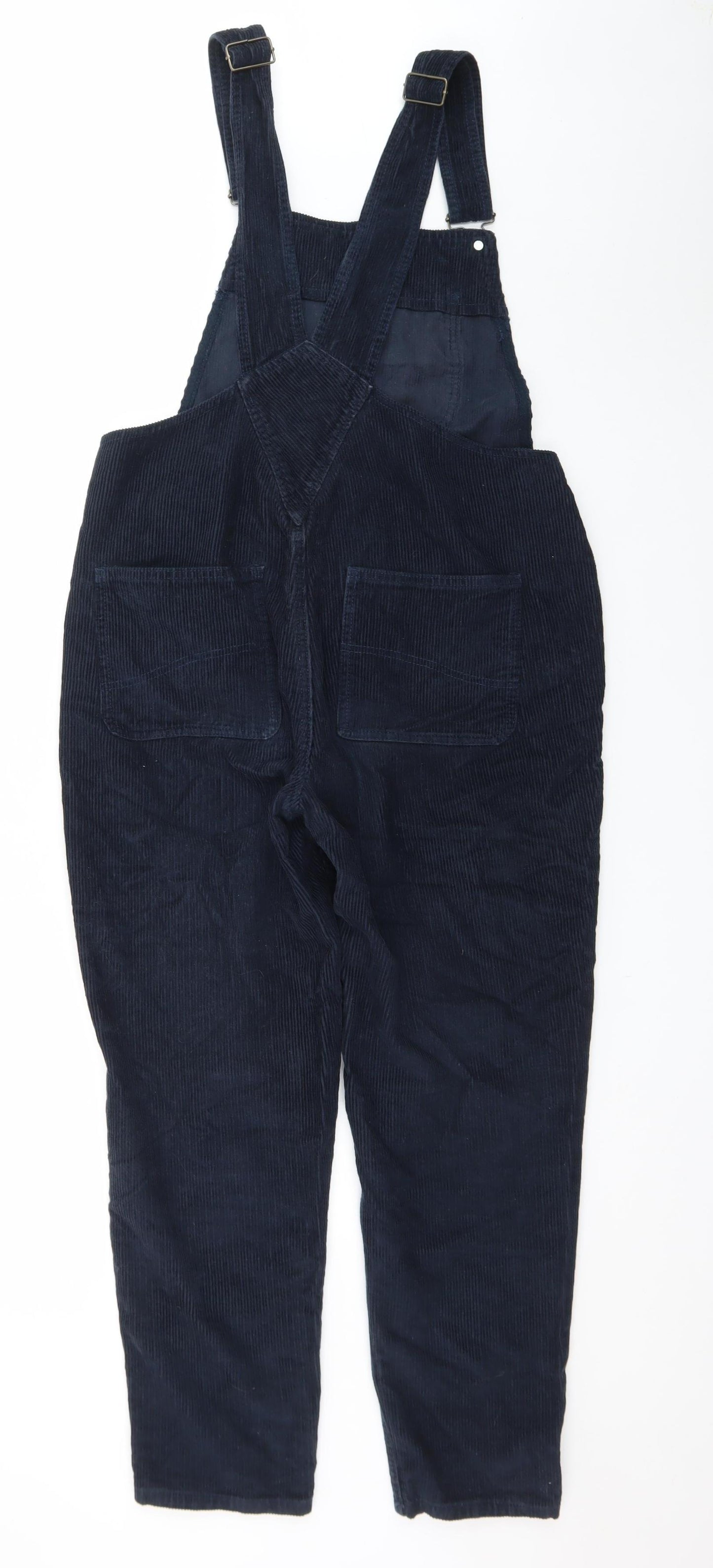 Fat Face Women Blue Corduroy Dungaree Jumpsuit UK 12 Regular Casual
