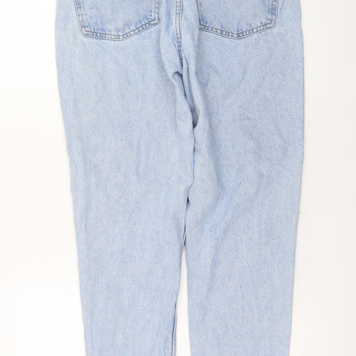 Primark Women’s Blue Distressed Mom Jeans Size 10 Light Wash