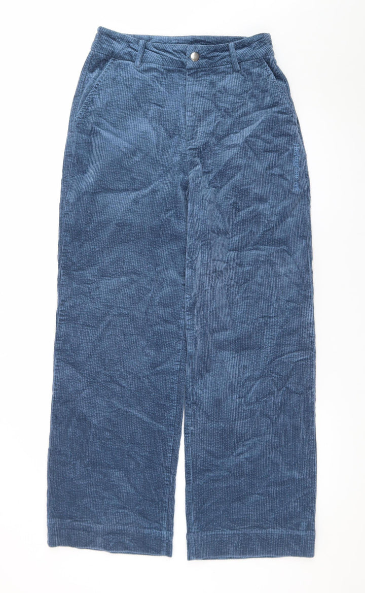The Jogg Concept Men's Blue Corduroy Trousers Size S Regular Fit