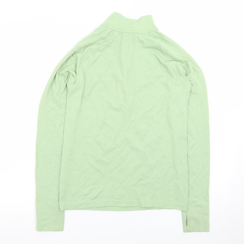 H&M Sport Women Green Slim Fit 1/2 Zip Activewear Jacket Size S