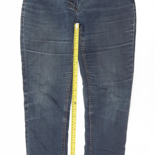 Robell Womens Blue Straight Leg Stretch Denim Jeans Size 38 Regular