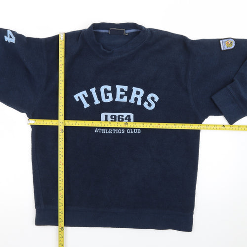 G:Sixtufour Men's Blue M Fleece Pullover Sweatshirt 1964 Athletics Logo