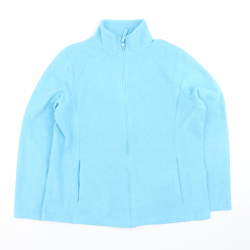 Dunnes Stores Women Blue Fleece Full Zip Jacket Size 16