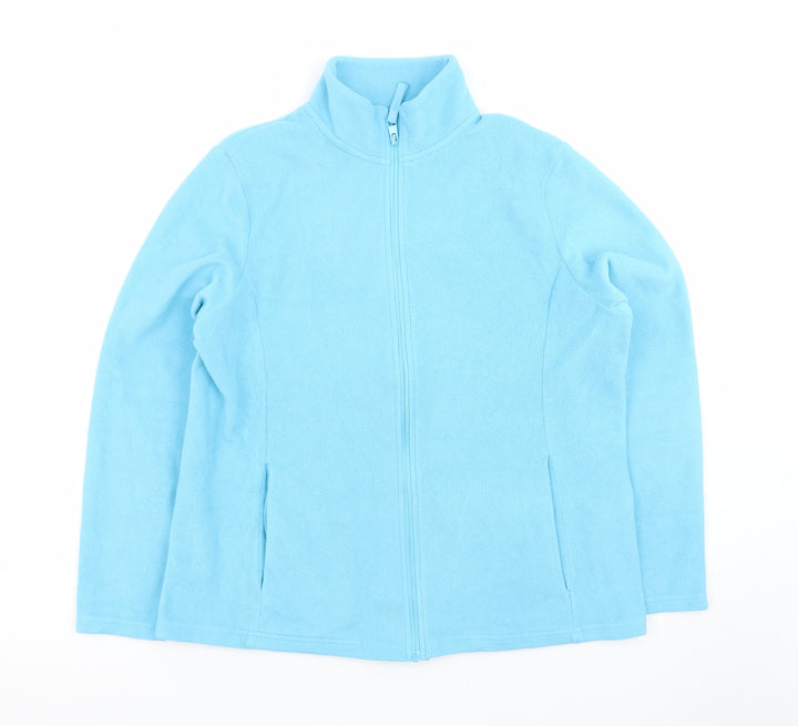 Dunnes Stores Women Blue Fleece Full Zip Jacket Size 16