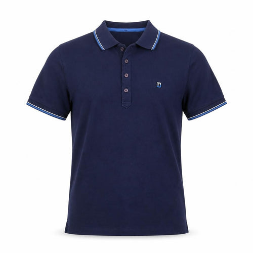 Diesel Men's Blue Slim Fit Cotton Polo Shirt Size M