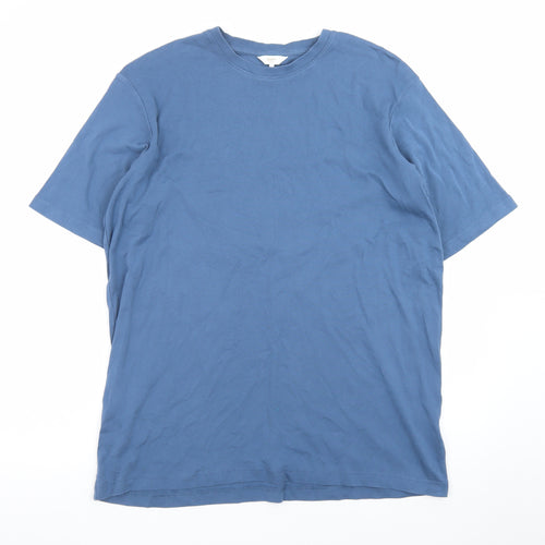 Cotton Traders Men's Steel Blue 2XL Crew Neck Short Sleeve T-Shirt