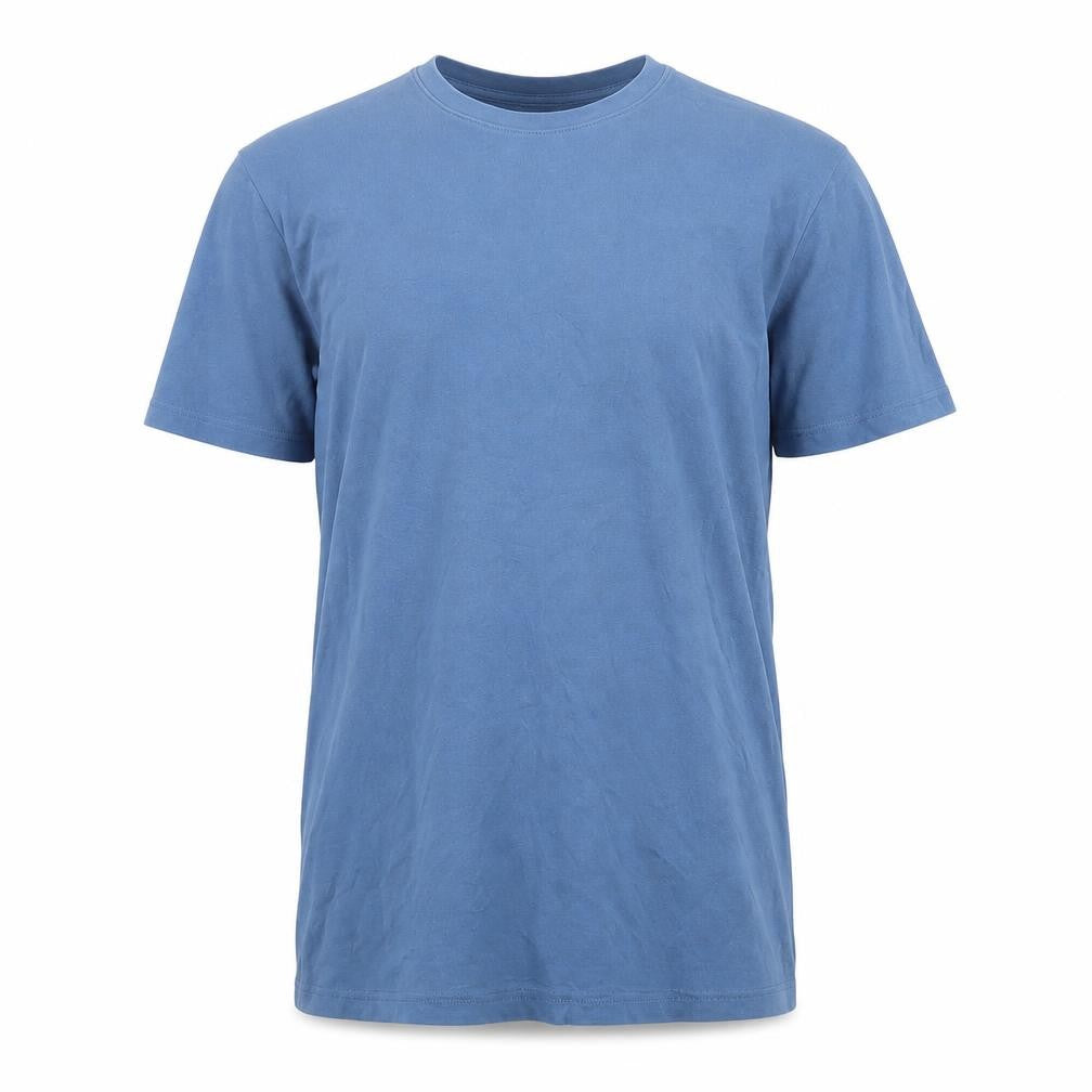 Cotton Traders Men's Steel Blue 2XL Crew Neck Short Sleeve T-Shirt