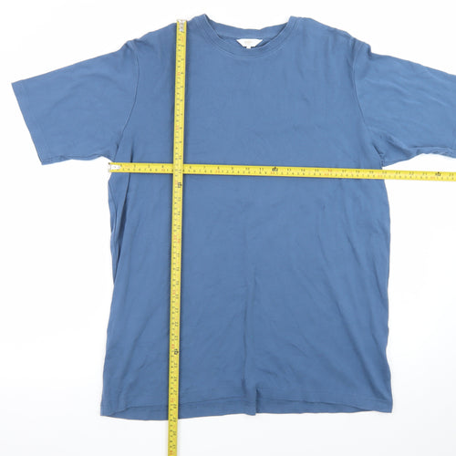 Cotton Traders Men's Steel Blue 2XL Crew Neck Short Sleeve T-Shirt