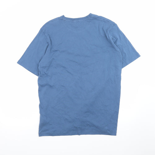 Cotton Traders Men's Steel Blue 2XL Crew Neck Short Sleeve T-Shirt