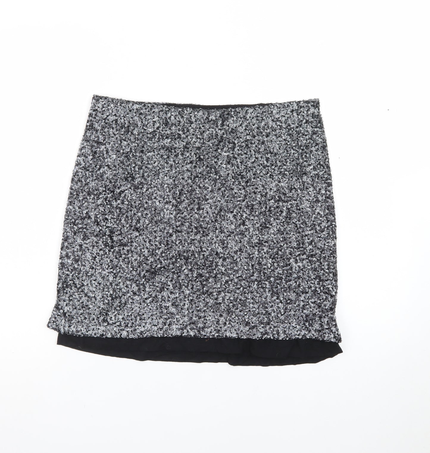 Sandwich Women Silver Sequin Short Pencil Skirt Size S