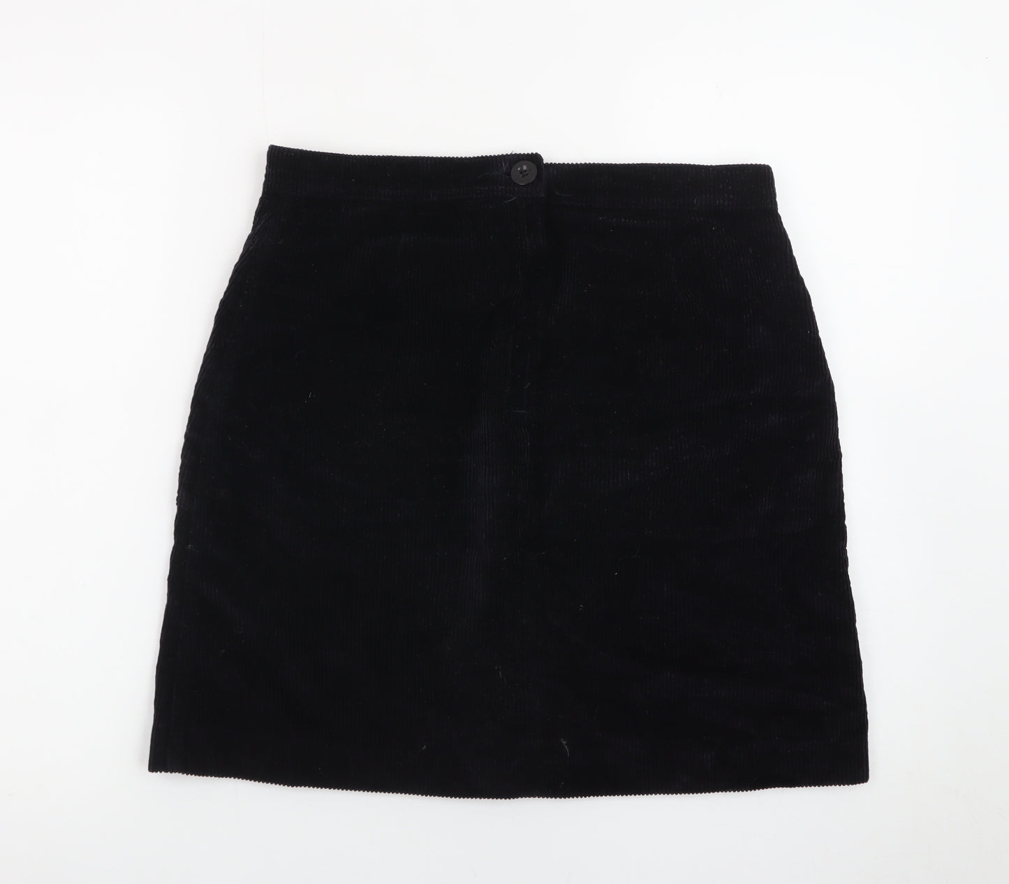 Jigsaw Women's Black Corduroy Pencil Skirt UK 10 Lined Classic