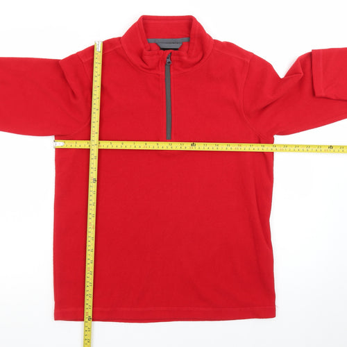 Regatta Boys Red Fleece Pullover Sweatshirt 1/4 Zip Size 16 Years