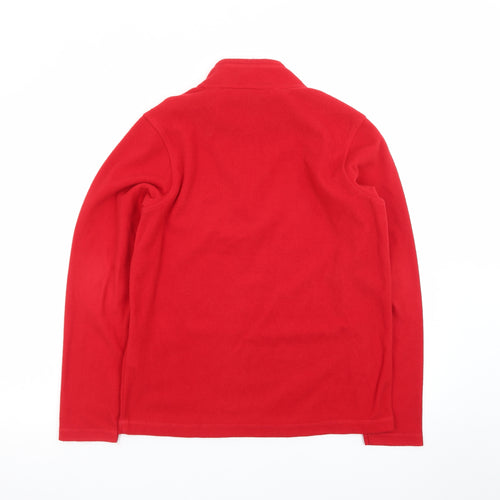 Regatta Boys Red Fleece Pullover Sweatshirt 1/4 Zip Size 16 Years