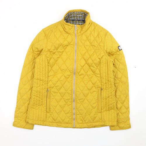 Regatta Womens Yellow Quilted Mid-Length Outdoor Jacket UK 16