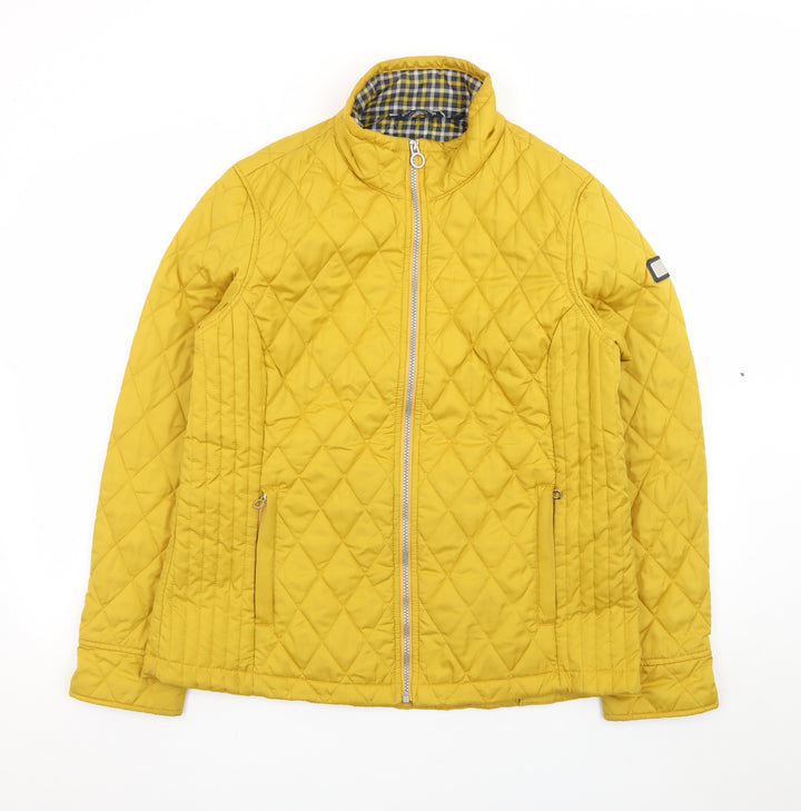 Regatta Womens Yellow Quilted Mid-Length Outdoor Jacket UK 16
