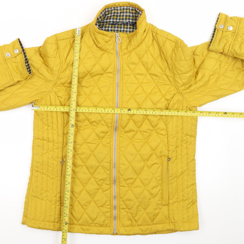 Regatta Womens Yellow Quilted Mid-Length Outdoor Jacket UK 16