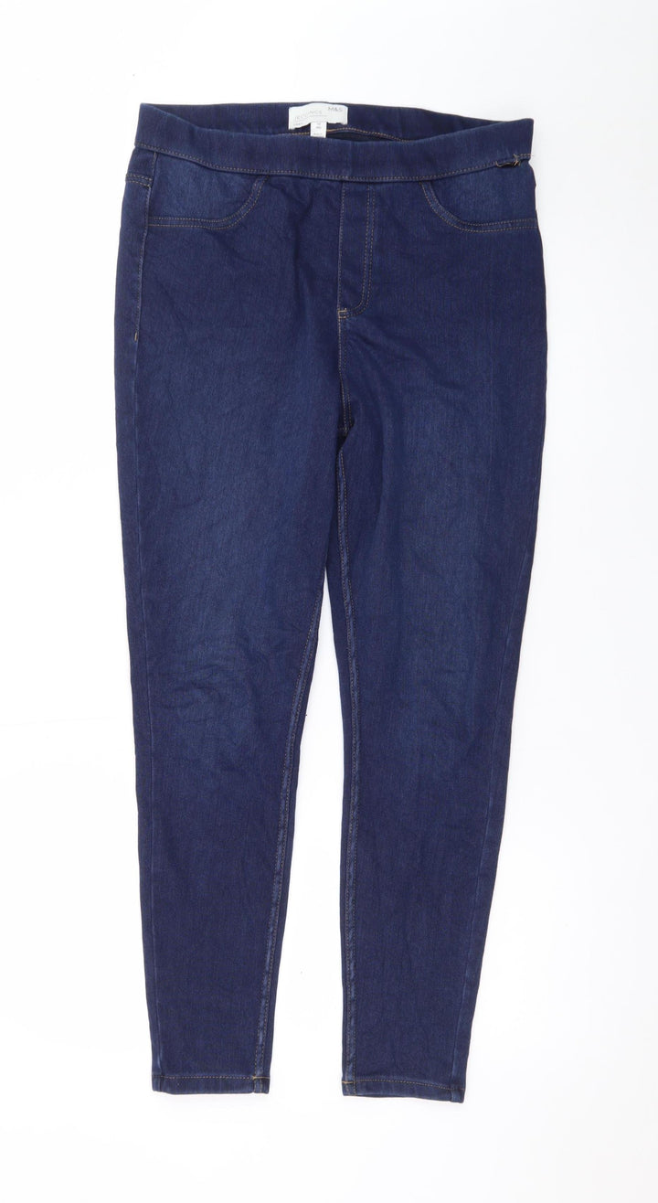 Marks and Spencer Women’s Blue Size 14 Jegging Jeans Slim Fit Stretch Denim