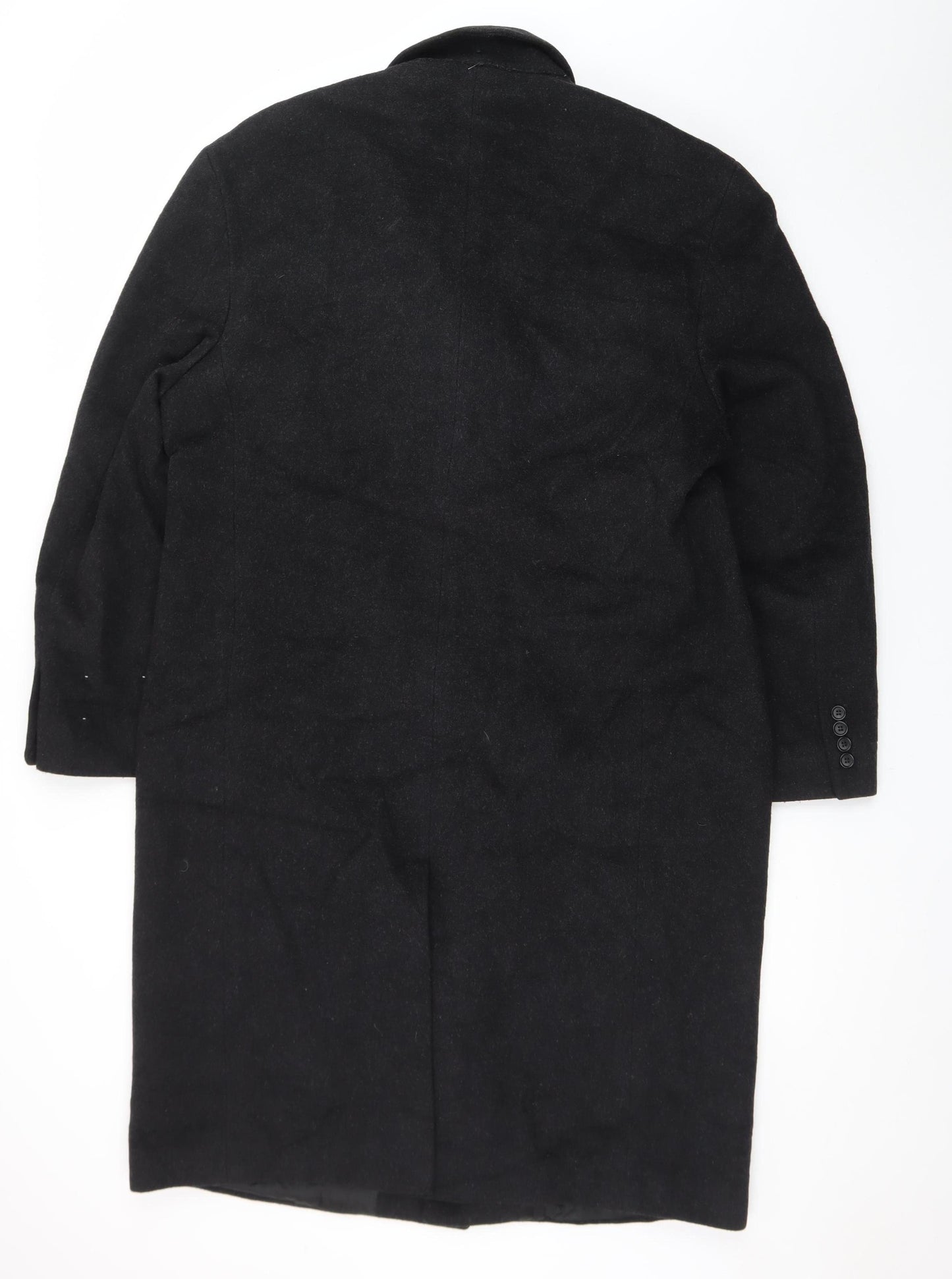 Alfani Men's Black Wool Overcoat 42R Classic Formal Long Coat