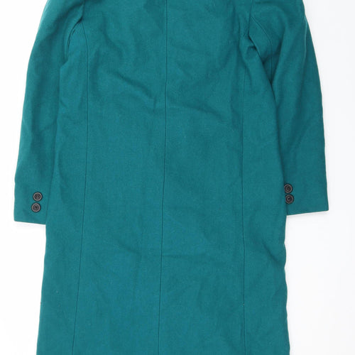 Adolfo Classics Women's Green Wool Long Overcoat Size 8