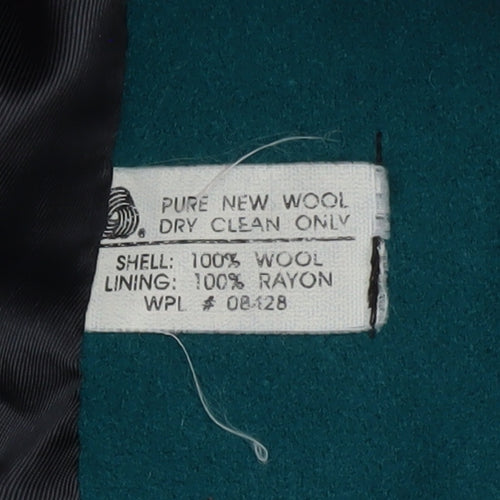 Adolfo Classics Women's Green Wool Long Overcoat Size 8