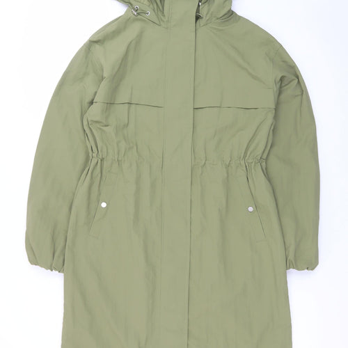 Marks and Spencer Women’s Green XS Parka Coat Hooded Shower Resistant