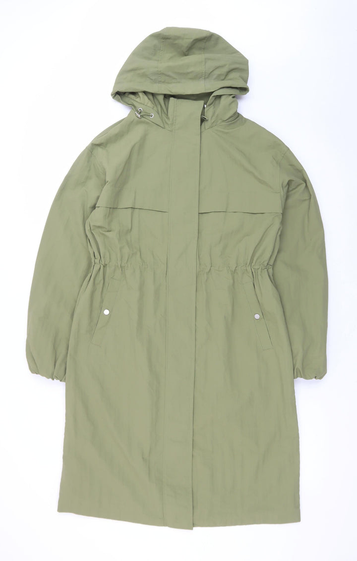 Marks and Spencer Women’s Green XS Parka Coat Hooded Shower Resistant