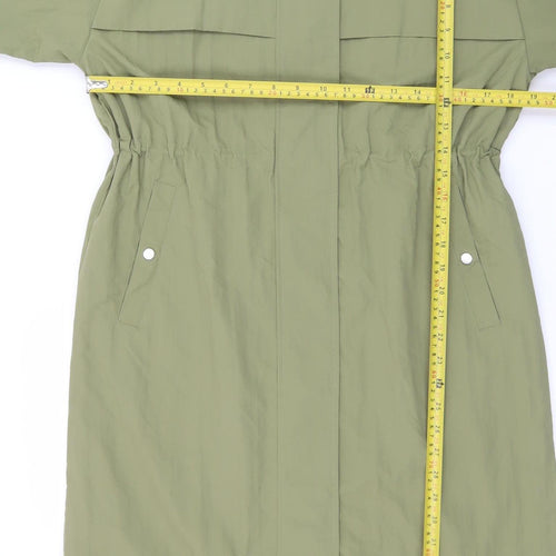 Marks and Spencer Women’s Green XS Parka Coat Hooded Shower Resistant