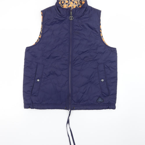 Barbour Womens Blue Quilted Waistcoat Size 14 Outdoor Gilet