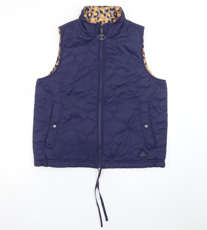 Barbour Womens Blue Quilted Waistcoat Size 14 Outdoor Gilet