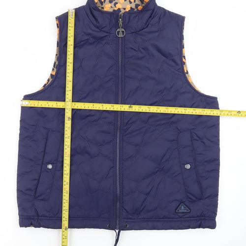 Barbour Womens Blue Quilted Waistcoat Size 14 Outdoor Gilet