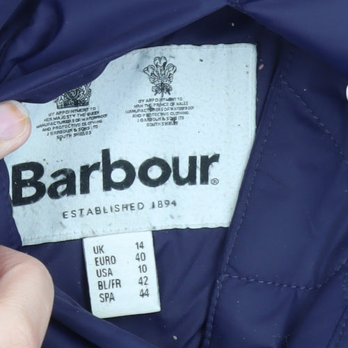 Barbour Womens Blue Quilted Waistcoat Size 14 Outdoor Gilet