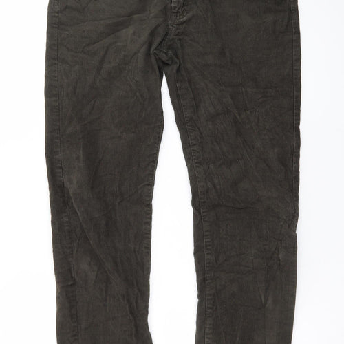 Marks and Spencer Men's Brown Slim Fit Corduroy Chino Trousers Size 32