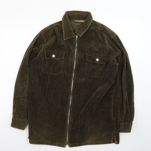 Giorgio Men's Brown Corduroy Zip Jacket Size 38 Regular Fit