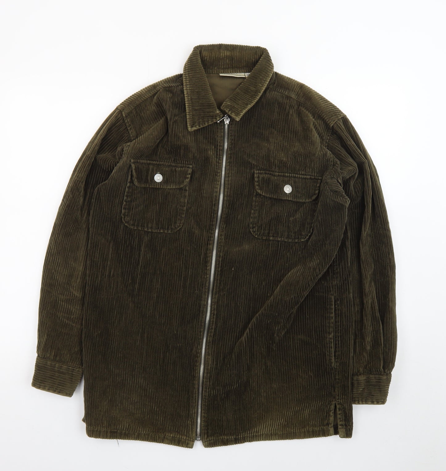 Giorgio Men's Brown Corduroy Zip Jacket Size 38 Regular Fit