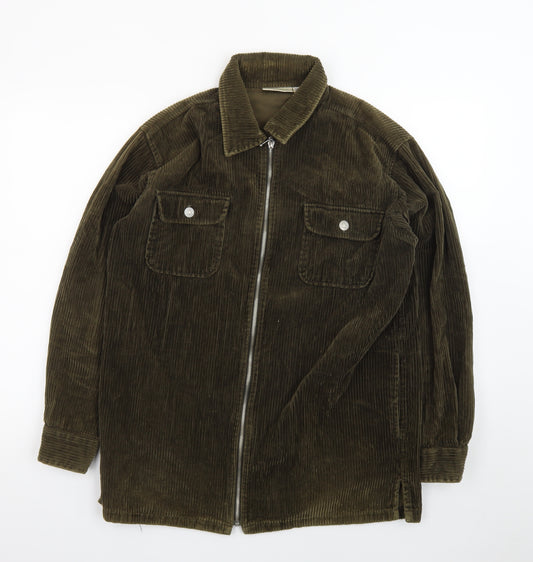 Giorgio Men's Brown Corduroy Zip Jacket Size 38 Regular Fit