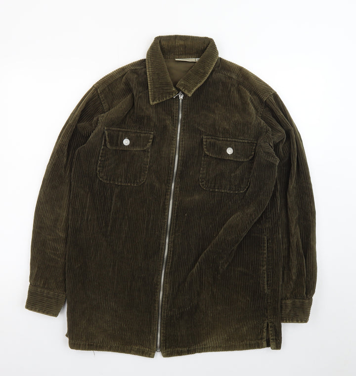 Giorgio Men's Brown Corduroy Zip Jacket Size 38 Regular Fit