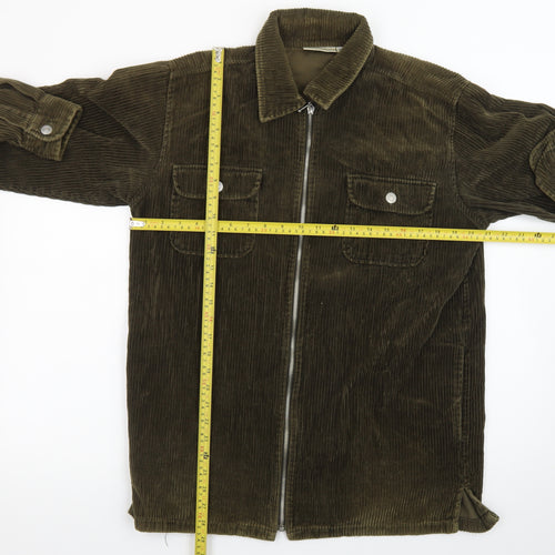 Giorgio Men's Brown Corduroy Zip Jacket Size 38 Regular Fit