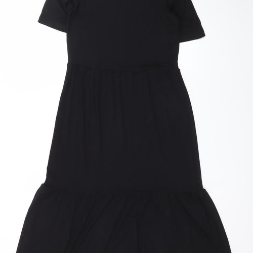 Marks and Spencer Women’s Black Size 8 Midi T-Shirt Dress