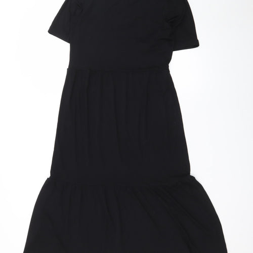 Marks and Spencer Women’s Black Size 8 Midi T-Shirt Dress