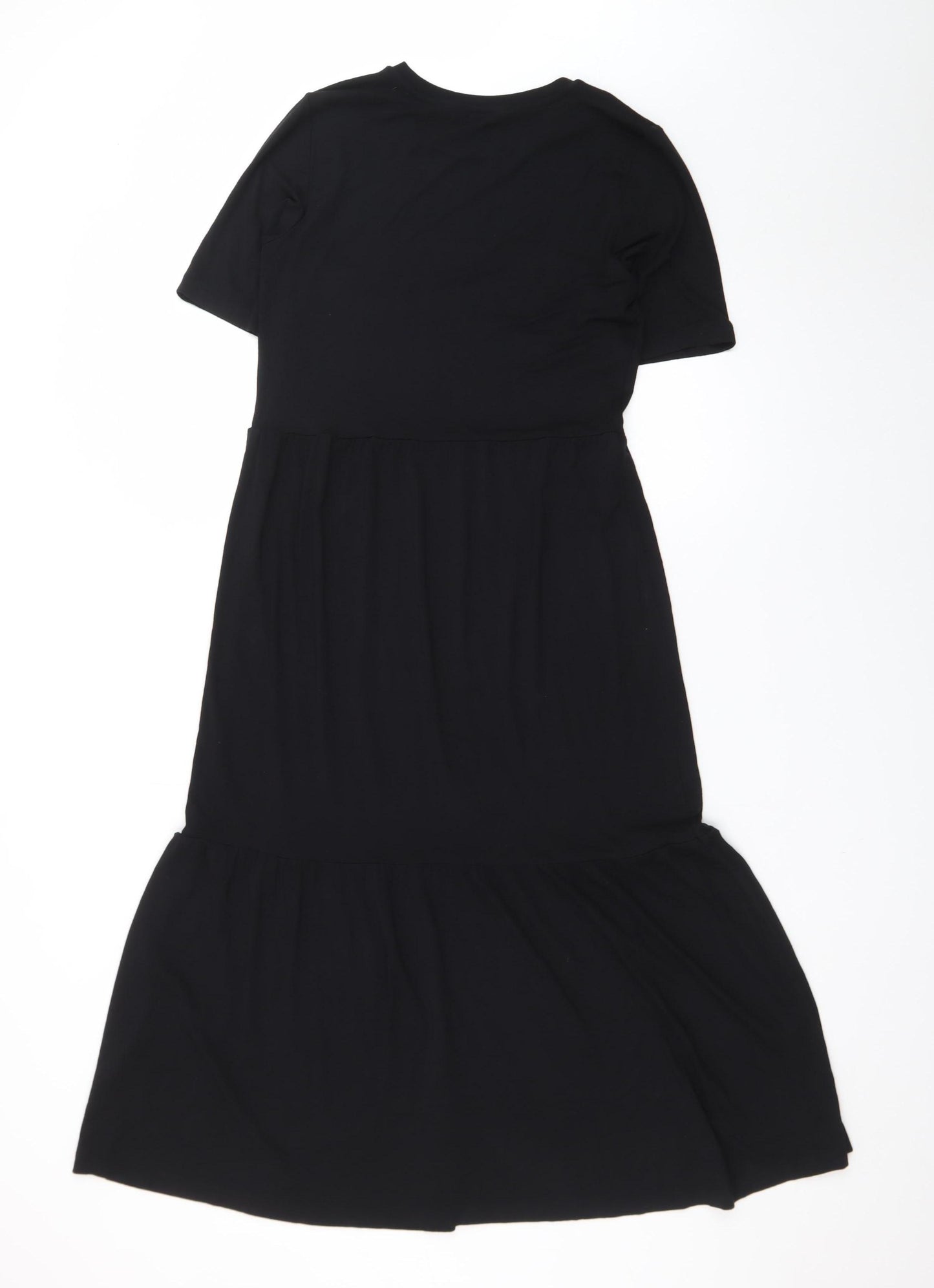 Marks and Spencer Women’s Black Size 8 Midi T-Shirt Dress