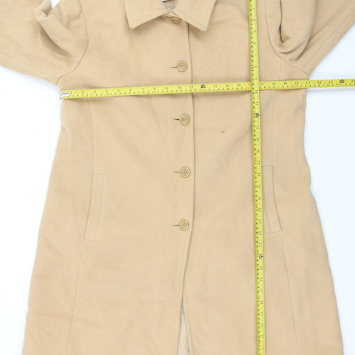 Worthington Women’s Beige Wool Blend Long Overcoat L