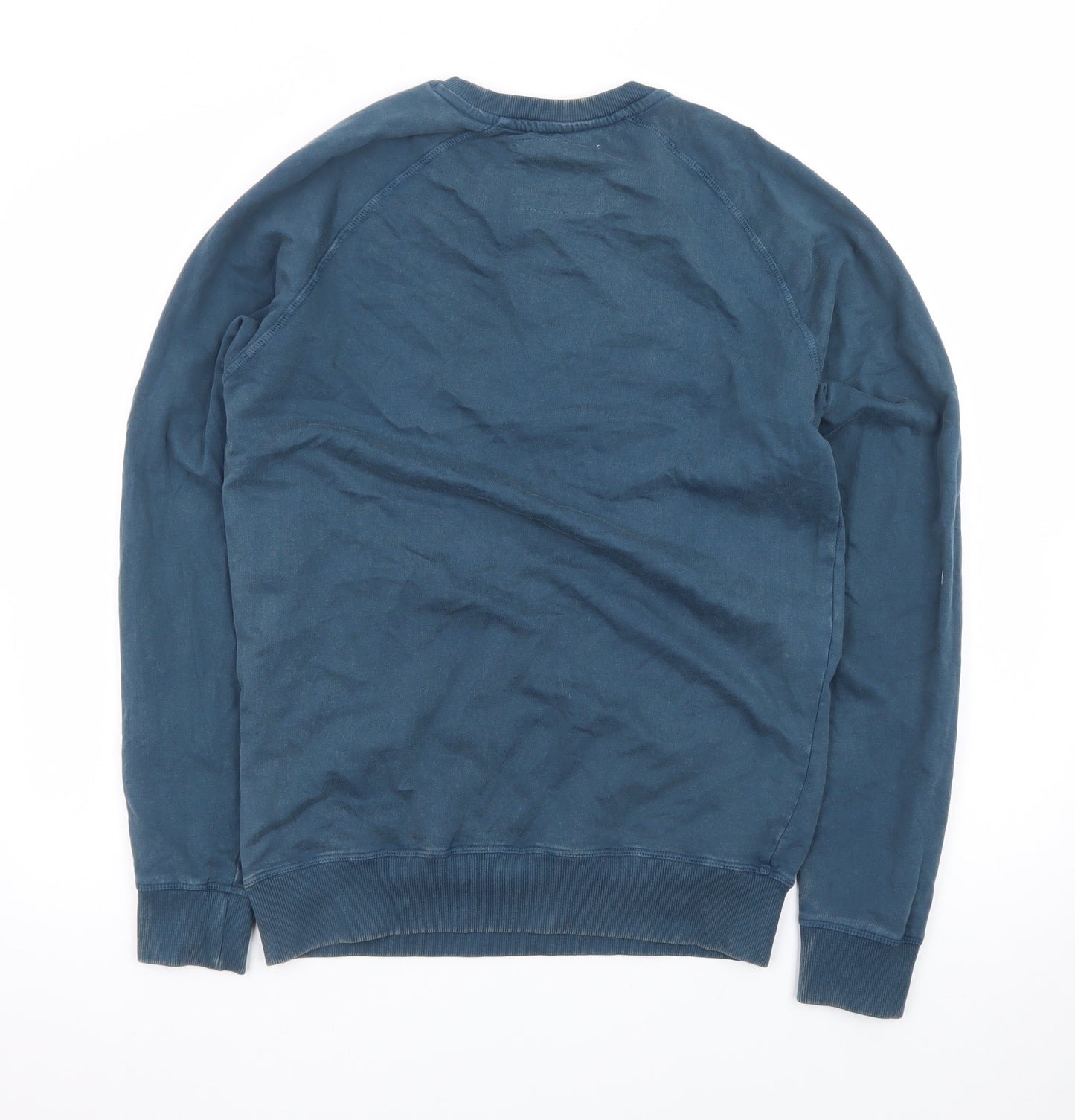 DNM73 LIMITED Men's Blue Small Crew Neck Long Sleeve T-Shirt