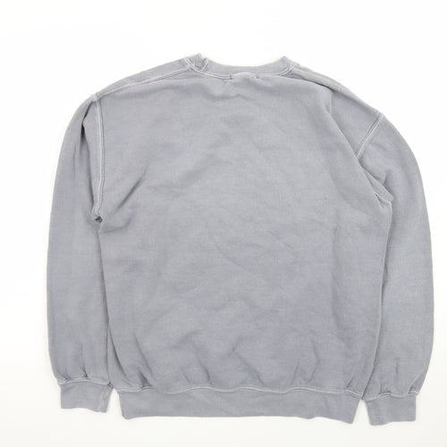 Missguided Women's Grey Small Pullover Sweatshirt Casual Cotton Blend